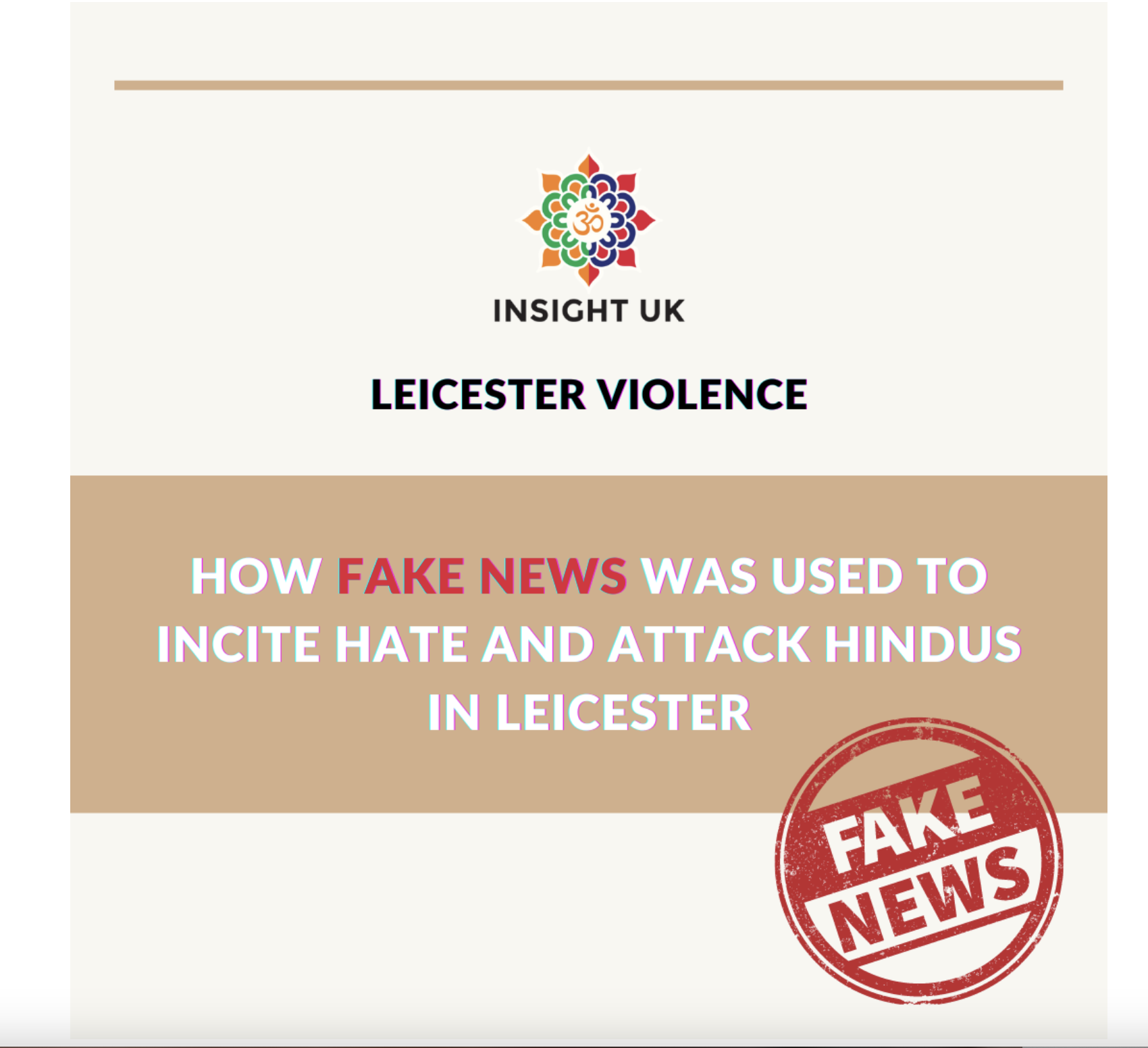 How Fake News Was Used To Incite Hate And Attack Hindus In Leicester